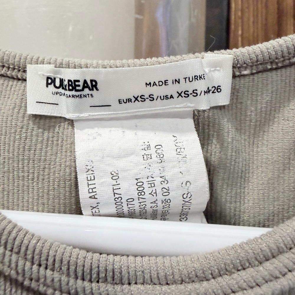 Pull&Bear Men's Light Gray Crewneck Sweater
